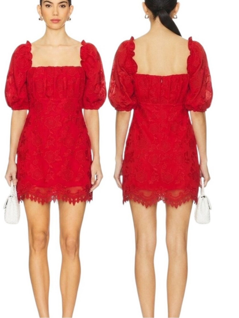 LOVERS + FRIENDS Jacquard Babydoll Mini Dress